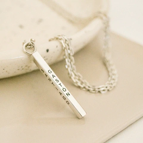 Collar barra Plata 925
