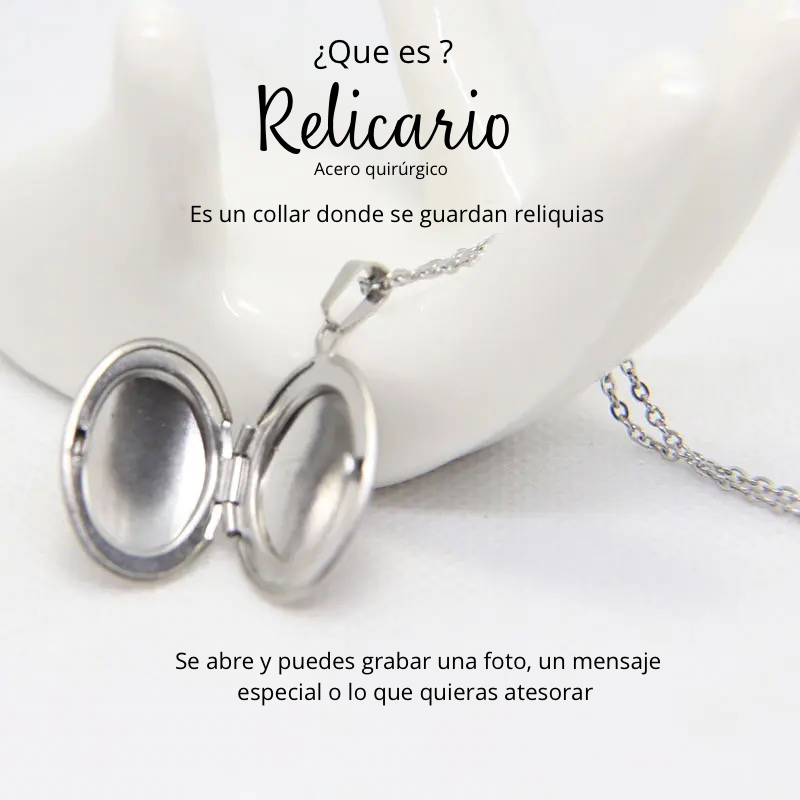Collar Relicario acero quirúrgico