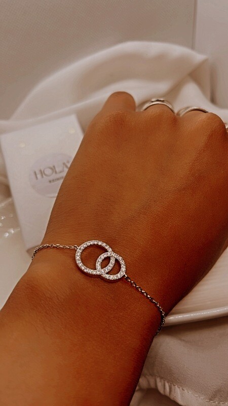 Pulsera doble círculo con circornia