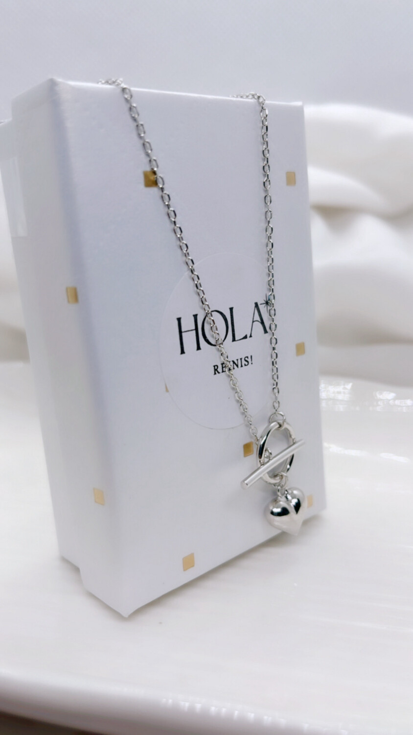 Collar corazón inflado