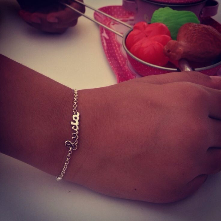 Pulsera rolo nombre cursiva