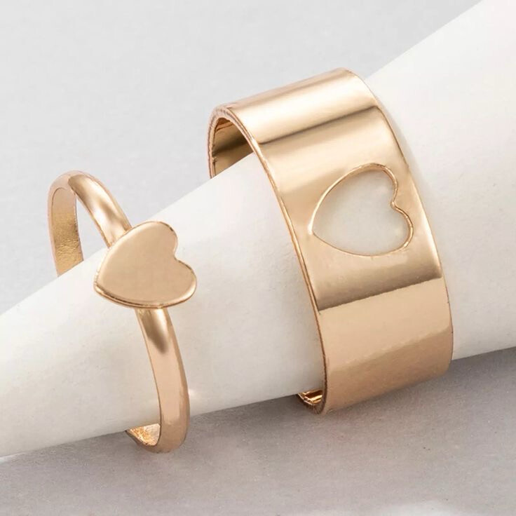 Anillos corazón para compartir
