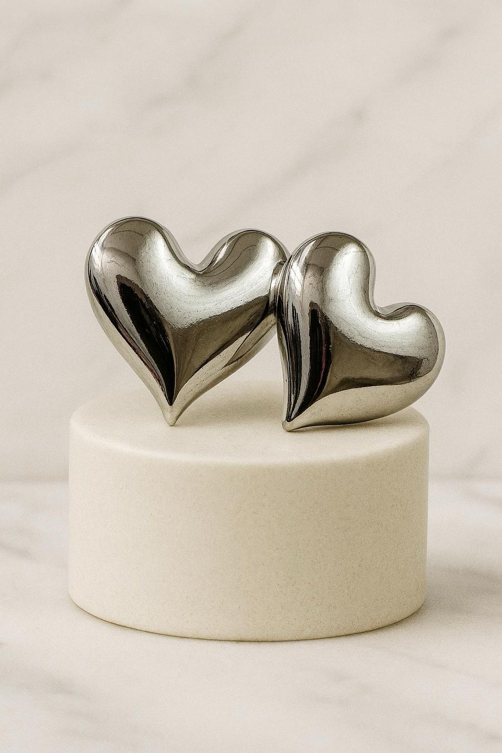 Caravanas corazon (enchapadas)