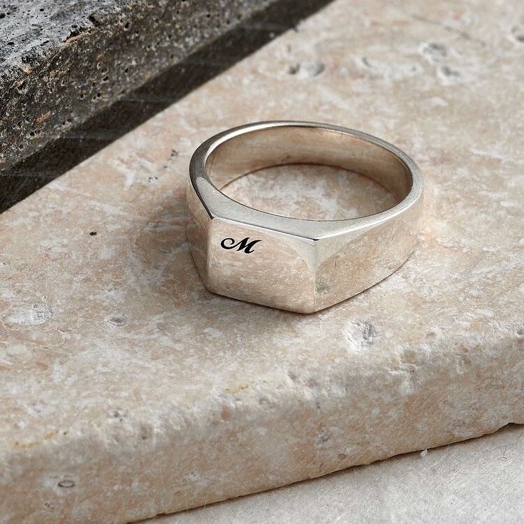 Anillo de mesa rectangular Grabado láser