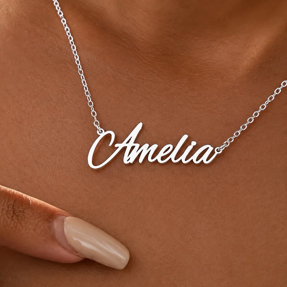 Collar nombre acero quirúrgico
