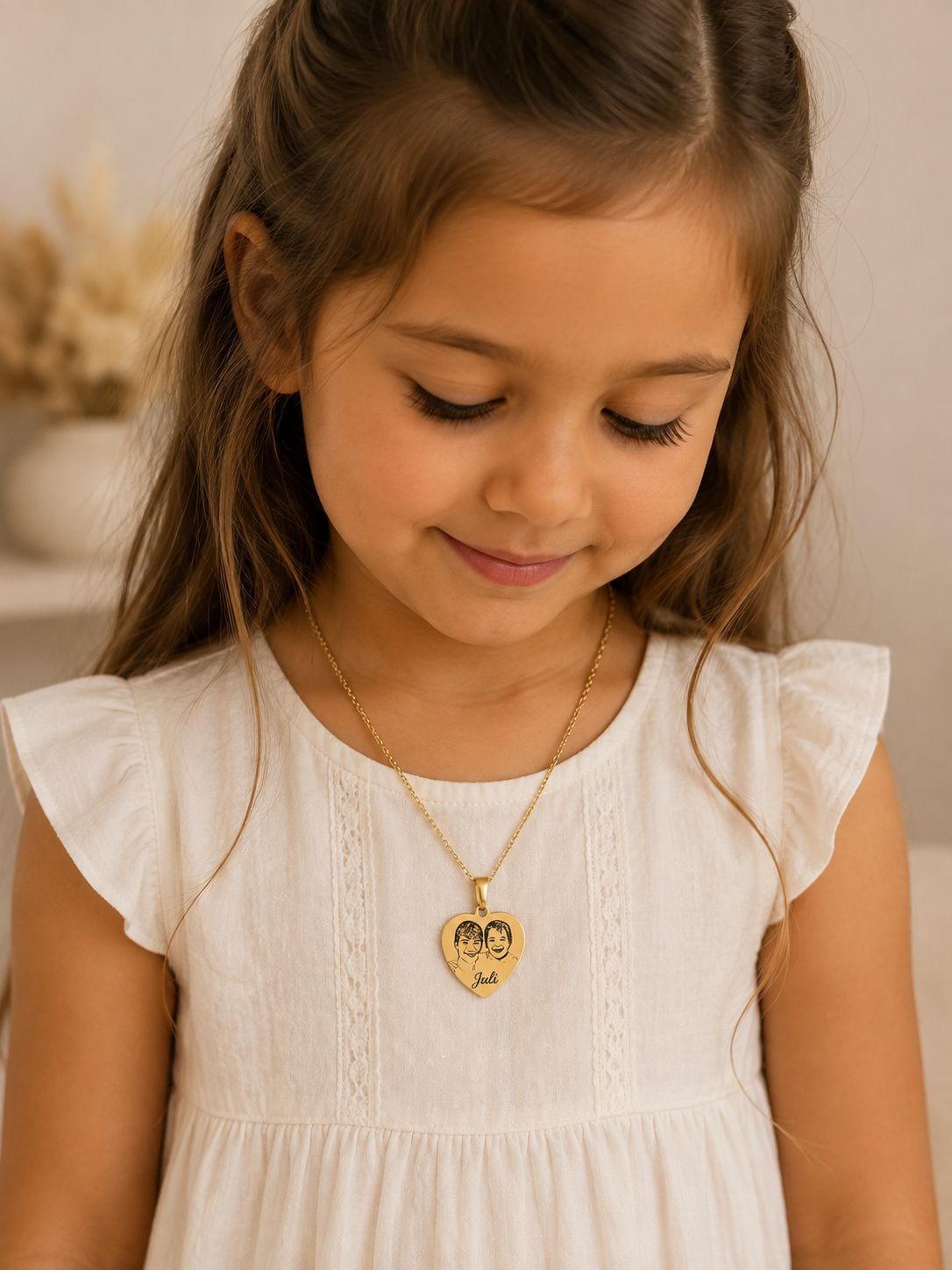 Collar corazon dorado