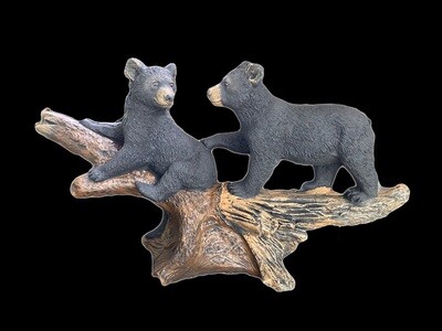 Bear Cubs on Log
