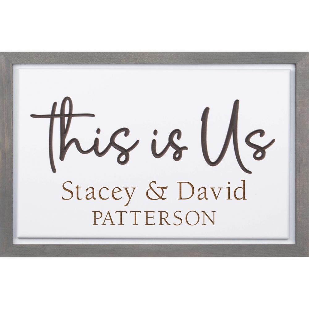 THIS IS US FRAMED SIGN CUSTOM
