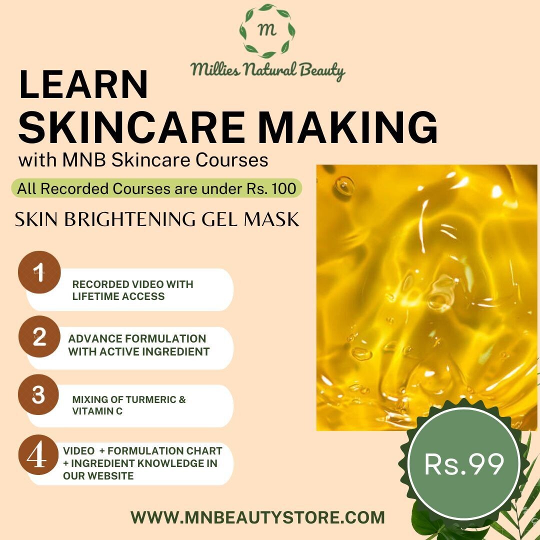 Learn Skincare Brightening Gel Mask Making