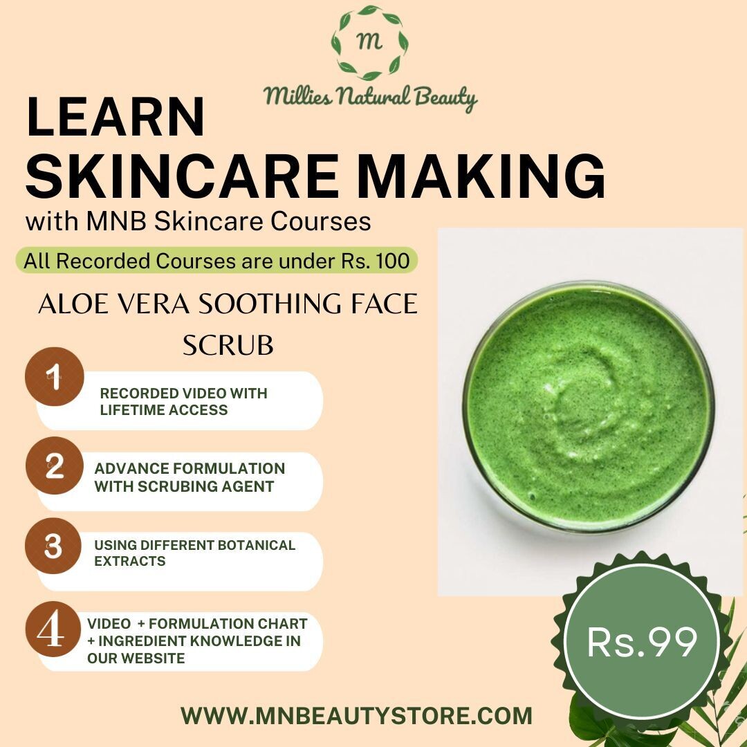 Learn Aloe Vera Soothing Face Scrub Making