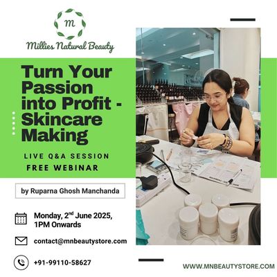 FREE WEBINAR |  TURN YOUR PASSION INTO PROFIT- SKINCARE MAKING