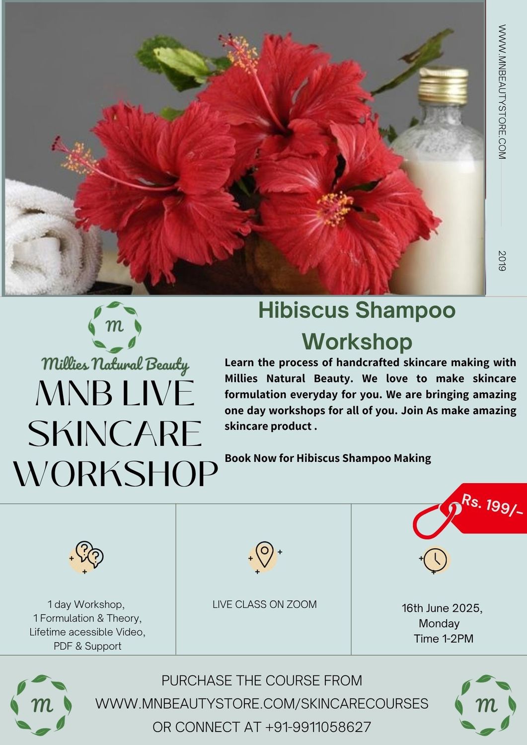 Hibiscus Shampoo Making LIVE Workshop on 16th June 2025