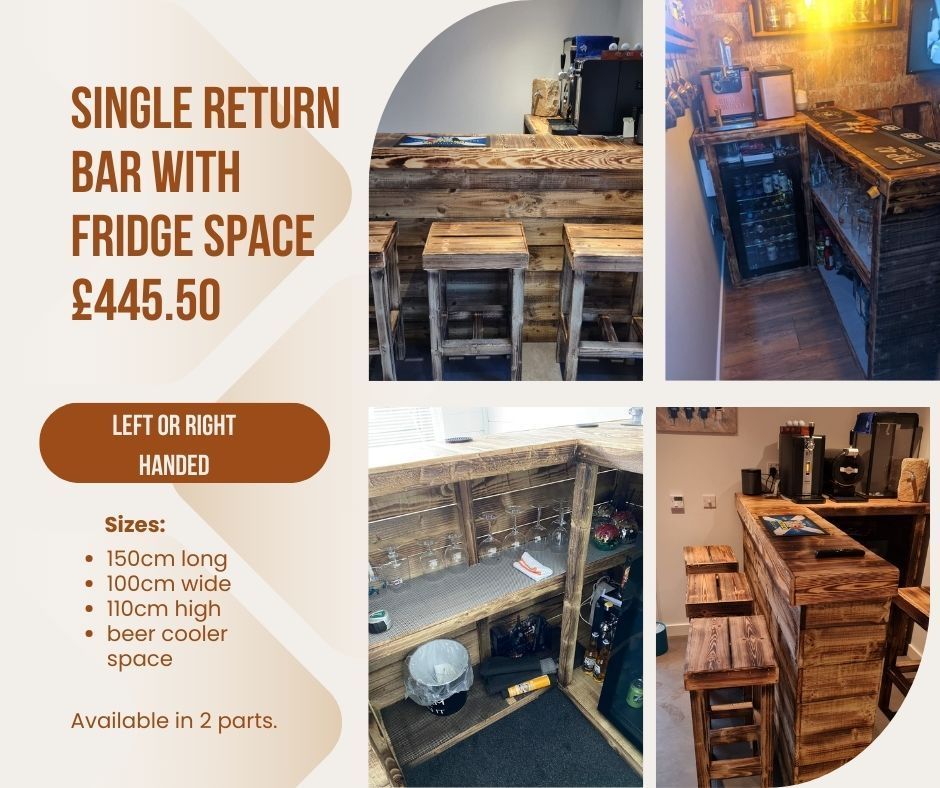 Standard bar with fridge space L shaped ( see pic )