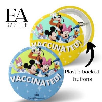 Disney Vaccinated Buttons