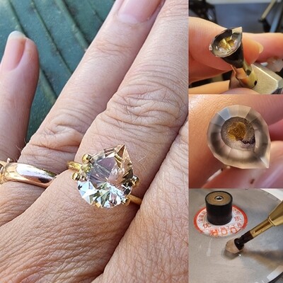 Morganite pear cut