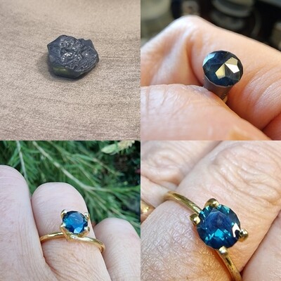 Teal sapphire