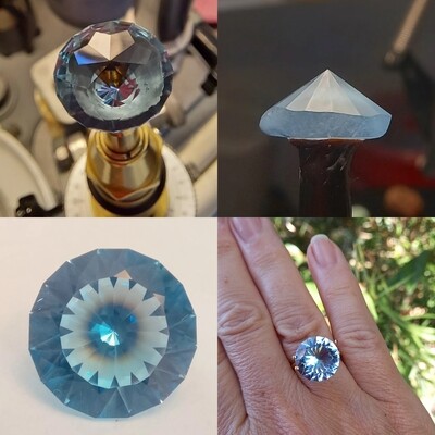Sky blue Topaz large brilliant cut