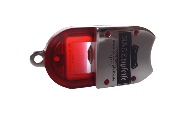 Nasenpfeife, rot transparent