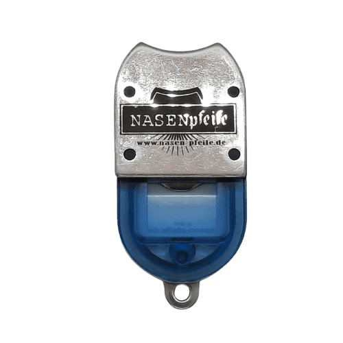 Nasenpfeife, blau transparent Nasenpfeife, blau transparent