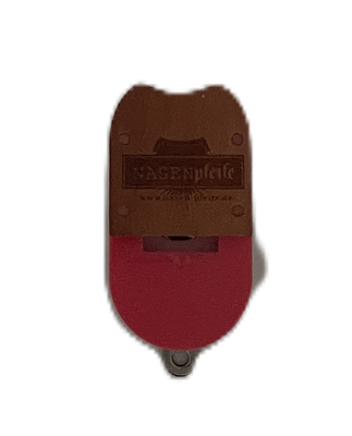 Nasenpfeife mit Echtholz-Abdeckung, rosa Nasenpfeife mit Echtholz-Abdeckung, rosa