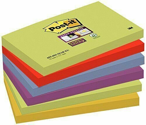 Post-it Super Sticky Notes, 76x127mm, Marrakesh, Pack of 6 x 90 Notes 2