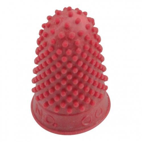Quality Rubber Thimblettes - Size 00 Very Small, Red, Pack of 10