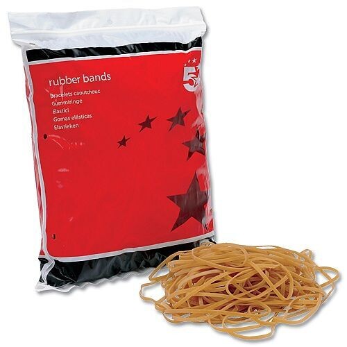 5 Star Rubber Bands - No.38,36, 152x3mm, 454g Bag