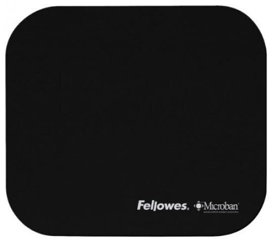 Fellowes Microban Mousepad, Antibacterial, Non-slip, Black