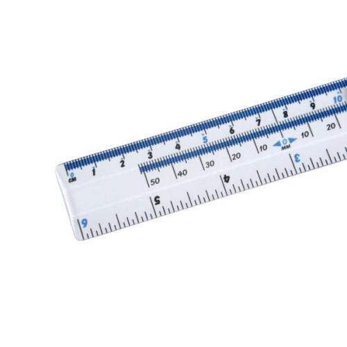 5 Star Ruler Plastic Metric and Imperial Markings 150mm Clear 3