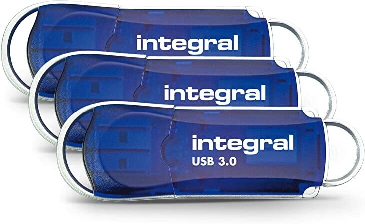 Integral Courier USB 3.0 Flash Drive, 32GB, Blue