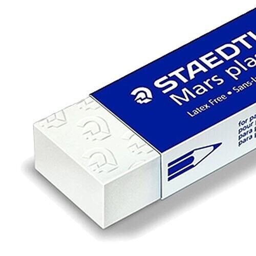 Staedtler Mars Plastic Eraser, Self-cleaning, Pack of 2