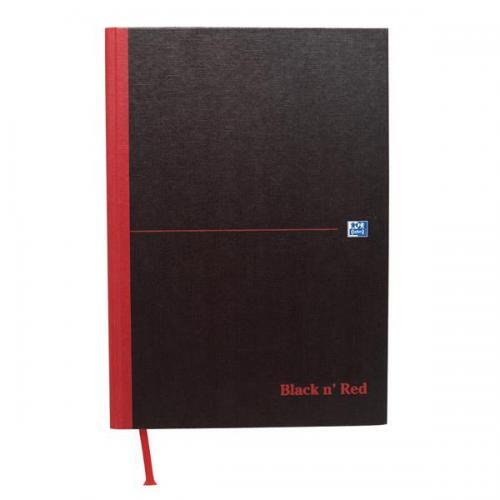 Black n Red A4 Casebound Notebook 90gsm 192 pages