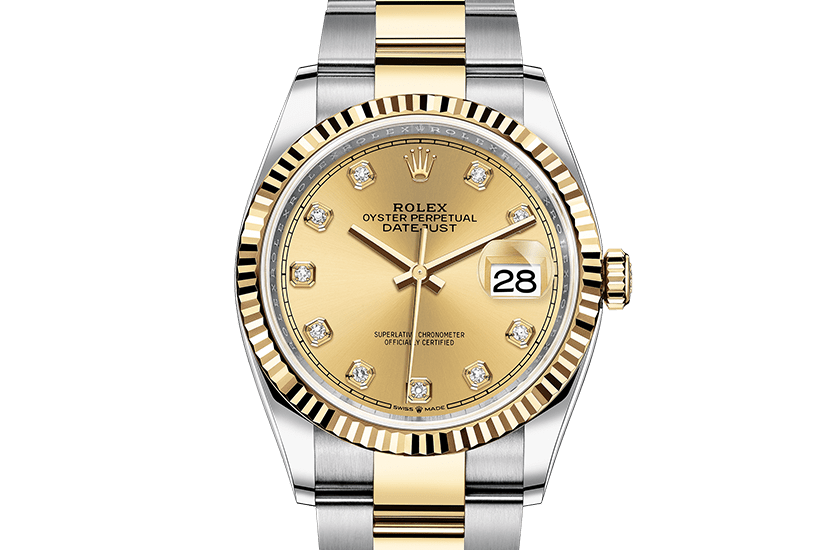 ROLEX - DATEJUST Oyster, 36 mm, Oystersteel and white gold