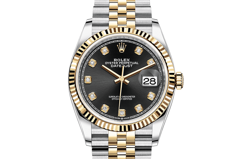 ROLEX - DATEJUST Oyster, 36 mm, Oystersteel and white gold