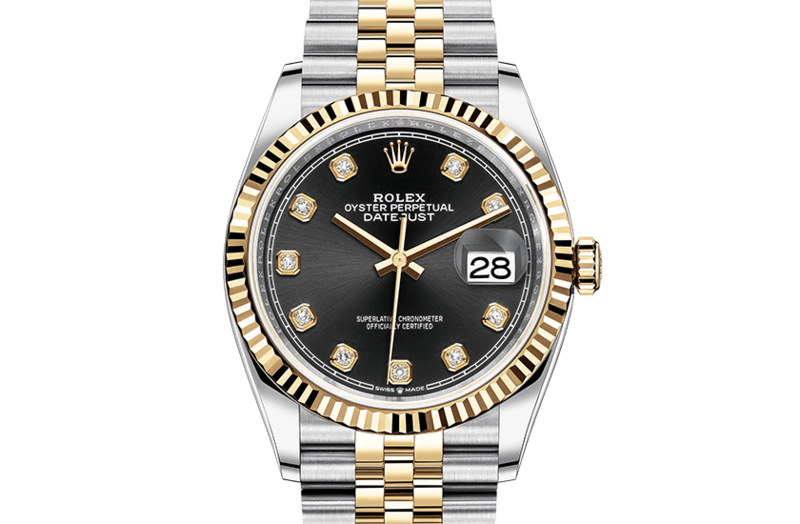 ROLEX - DATEJUST Oyster, 36 mm, Oystersteel and white gold