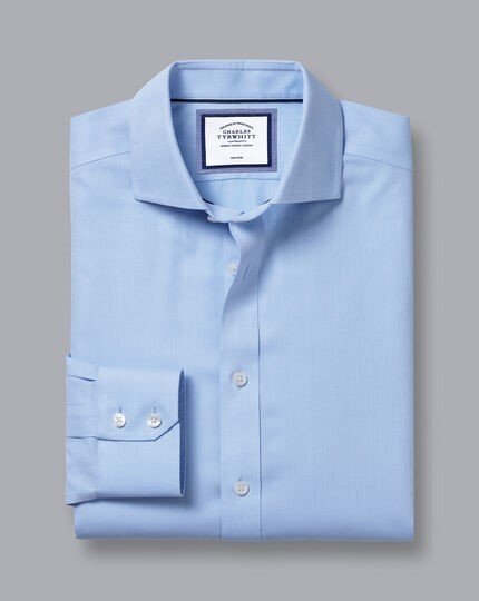Cutaway Collar Non-Iron Regent Weave Shirt - Sky