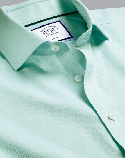 Cutaway Collar Non-Iron Regent Weave Shirt – Green