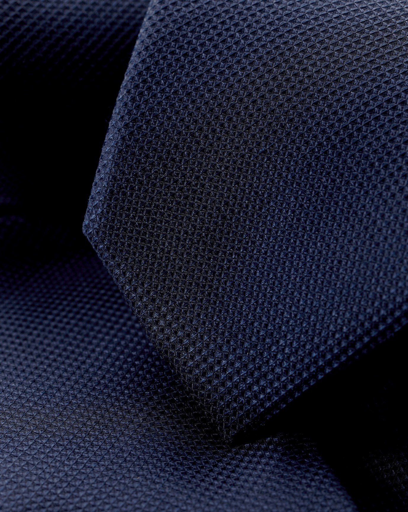 Stain Resistant Silk Textured Tie - Navy