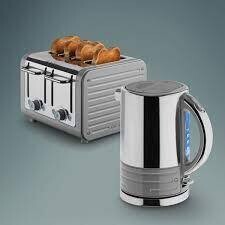 Dualit Architect Kettle and Toaster Set in Brushed Grey