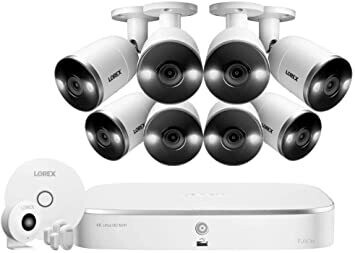 Lorex 8 Channel 2TB NVR with 8 x 4K Ultra HD Smart Deterrence Security Cameras