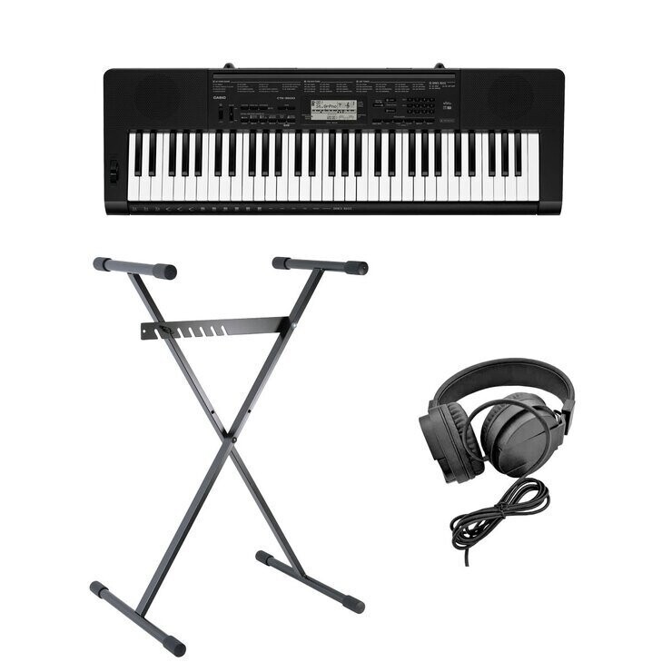 Casio CTK-3500AD, Full Size Keyboard with Stand and Headphones