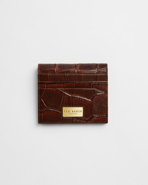 PLUPS Croc embossed bifold cardholder