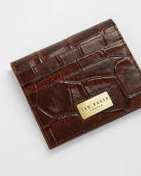 PLUPS Croc embossed bifold cardholder