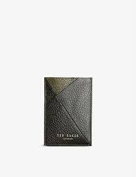 ROKPOL Colour block leather card holder