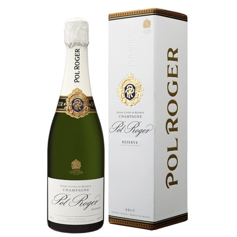 Pol Roger Brut Reserve NV Champagne, 6 x 75cl with Gift Box