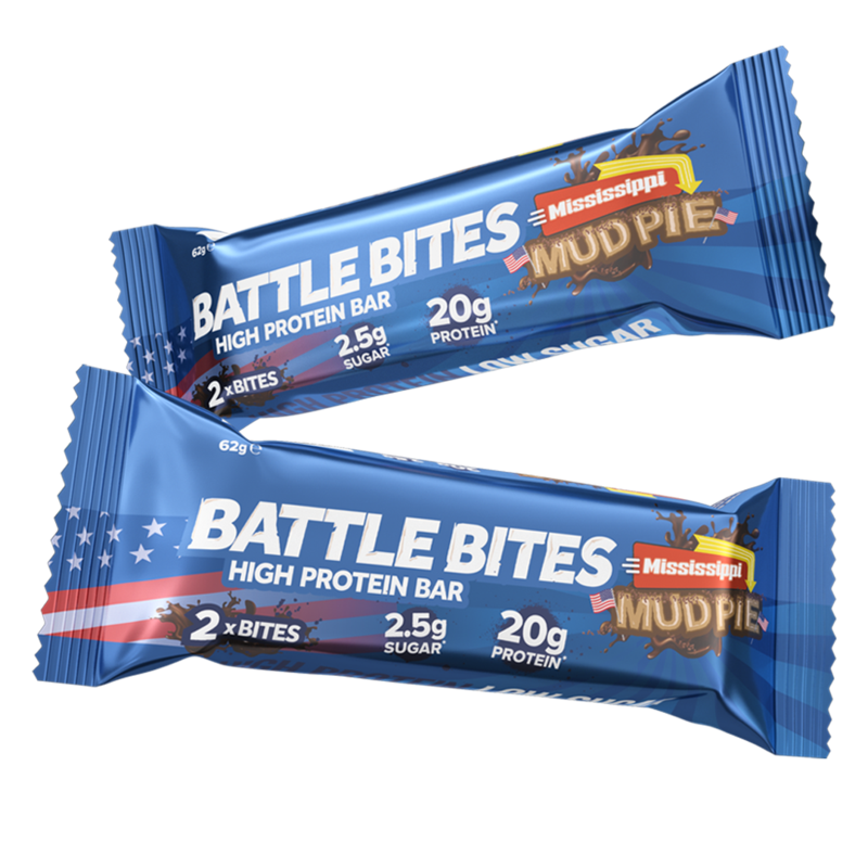 Battle Bites Mississippi Mud Pie Protein Bar, 12 x 62g
