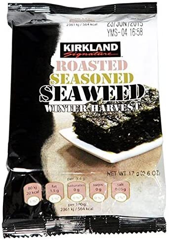 Kirkland Signature Roasted Seasoned Seaweed, 10 x 17g
