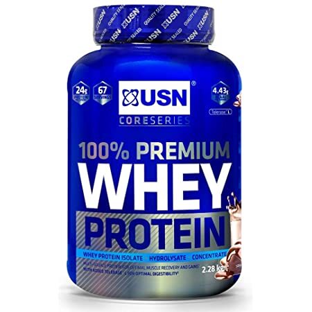 USN Premium Whey Chocolate Protein Powder, 2.28kg