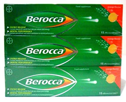 Berocca Orange Flavour, 6 x 15 Count