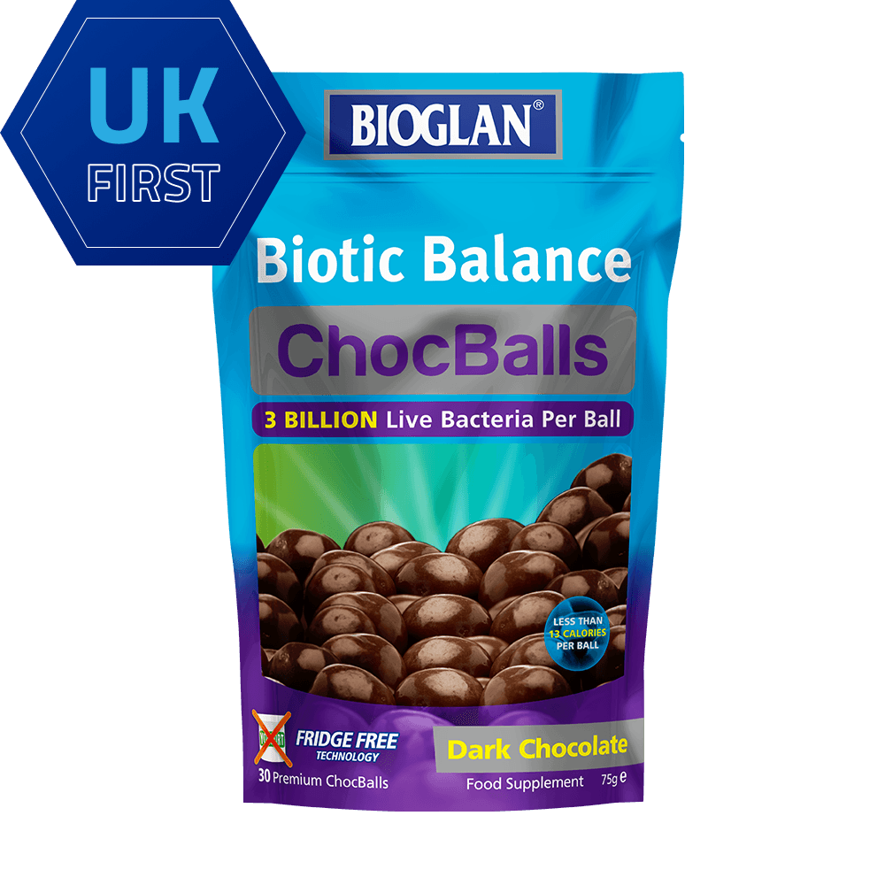 Bioglan Biotic Balance Dark Chocolate ChocBalls, 2 x 30 Pack (1 Month Supply)